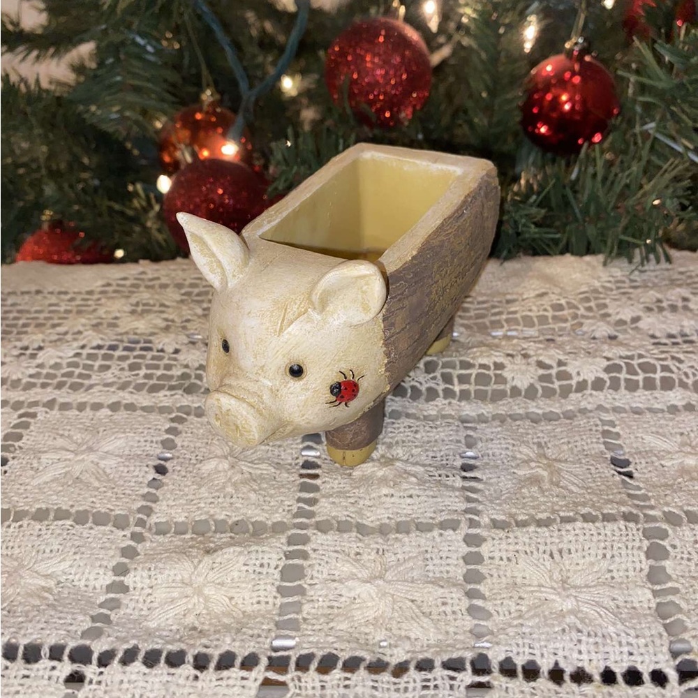 Cute wooden pig